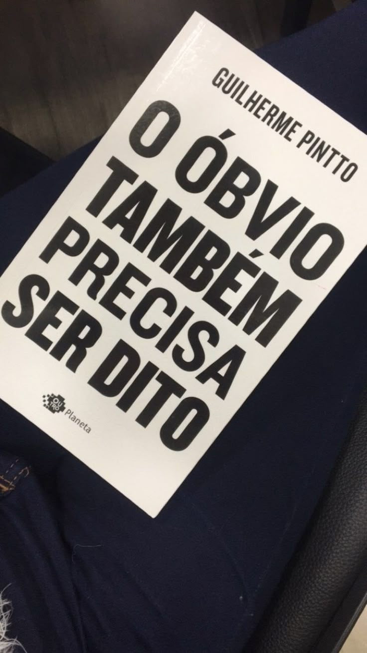 O óbvio também precisa ser dito